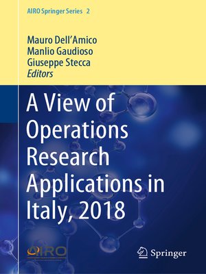 cover image of A View of Operations Research Applications in Italy, 2018